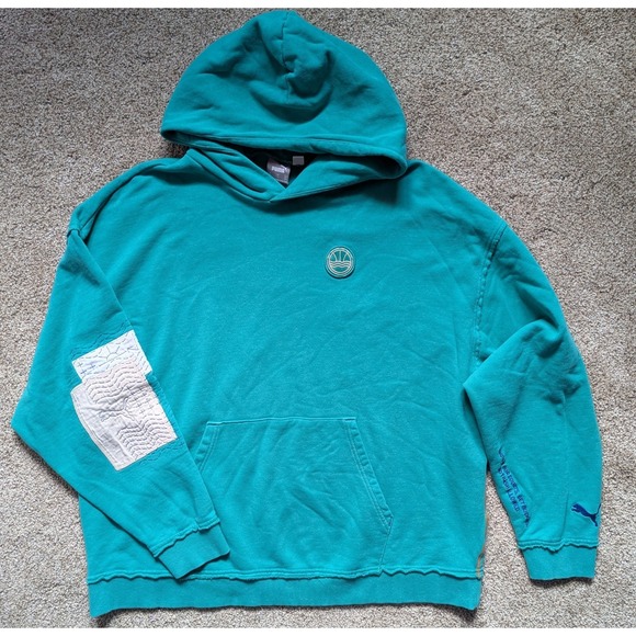 Puma Other - NWOT Puma Veniceball Hoodie Size XXL Mens Teal Blue Patchwork Basketball